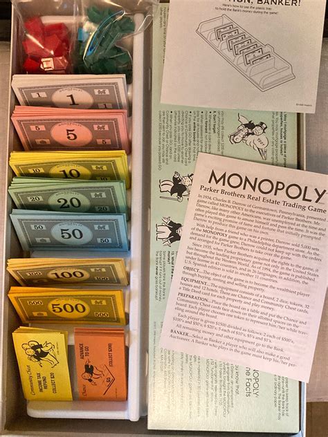 Vintage 1999 Monopoly Game By Parker Brothers Game Night Is On Hasbro