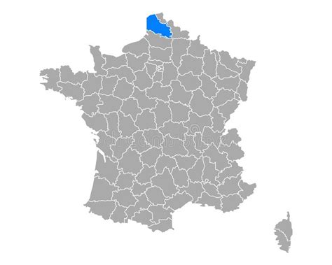 Map Of Pas De Calais In France Stock Vector Illustration Of Region