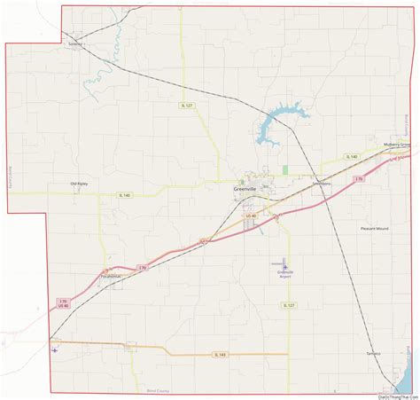 Map Of Bond County Illinois