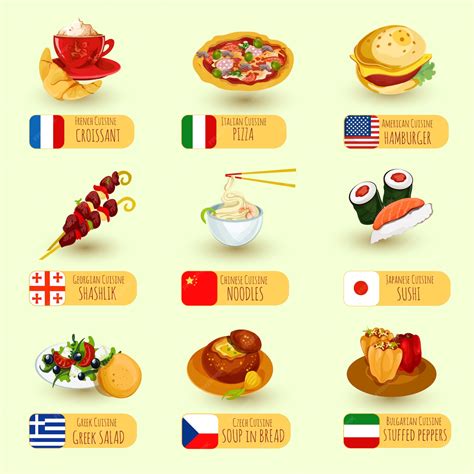 Free Vector World Food Set