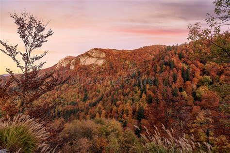 Mountains And Hills In The Autumn In Bosnia And Herzegovina Stock Photo