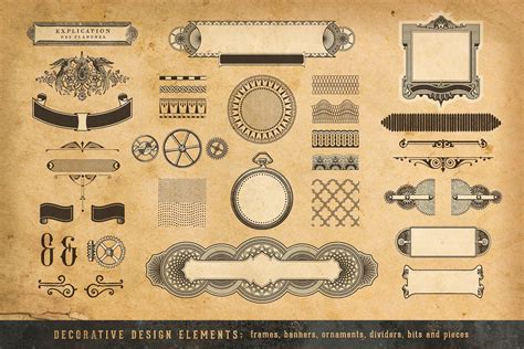 The Steampunk Vector Design Kit Vector Design Retro Vector
