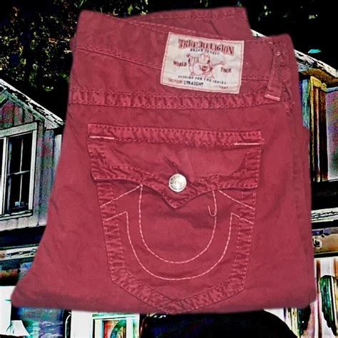 Red True Religion Jeans 🩸 Baggy Swaggin Till Ur In Depop