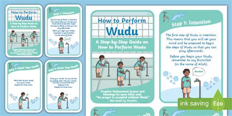 How To Perform Ablution Wudu Sequencing Flashcards Boy