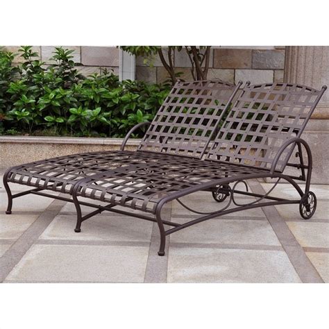 Wrought Iron Double Patio Chaise Lounge 3572 Dbl