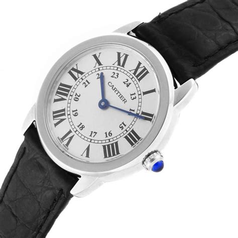 Cartier Ronde Solo Silver Dial Quarts Steel Ladies Watch W6700155 For Sale At 1stdibs
