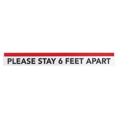 Please Stay 6 Feet Apart Vinyl Floor Decal