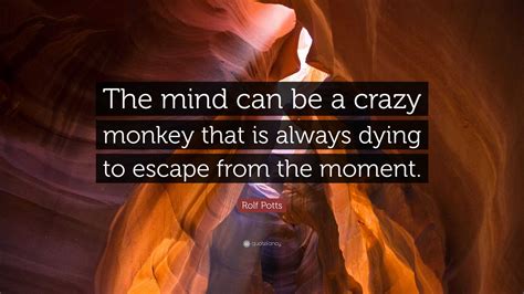 Rolf Potts Quote The Mind Can Be A Crazy Monkey That Is Always Dying