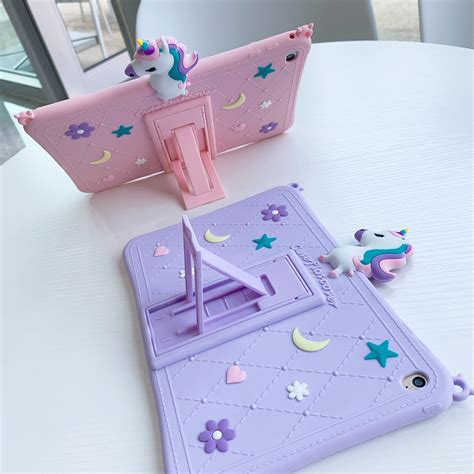 Trolsk Cute Pink Unicorn Ipad 102 Kids Case With Strap