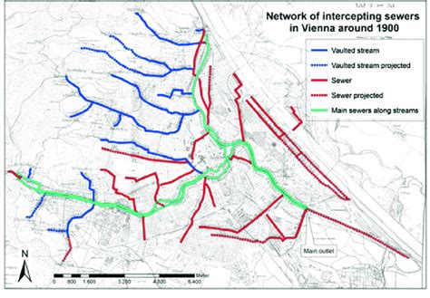 Map Of Viennas Sewage System At Around 1900 This Shows The Network Of