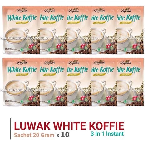 Jual KOPI LUWAK WHITE KOFFIE SACHET 20GR LUWAK WHITE COFFEE SACHET 20GR