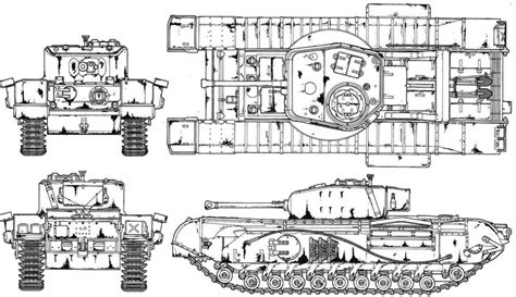 Churchill Tank Mkvii Blueprint British Tank Tanks Military Army Tanks