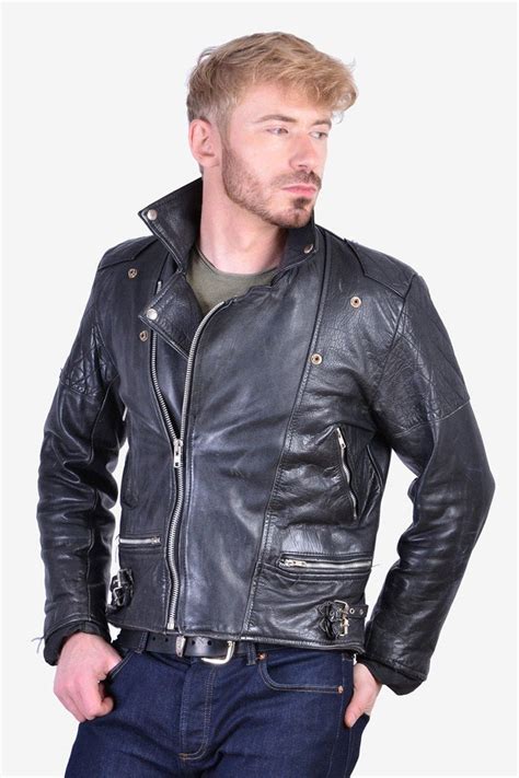 Maybe you would like to learn more about one of these? New Handmade Mens Vintage Black Leather Perfecto Biker ...