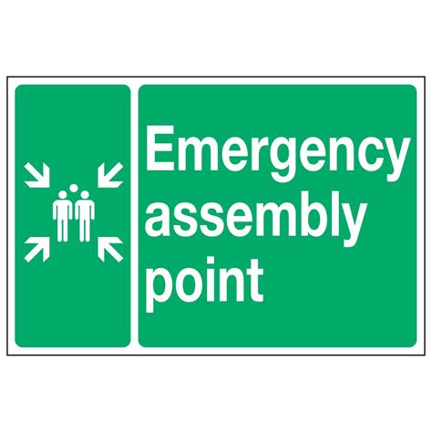 Fire Assembly Point Right Arrow Linden Signs And Print