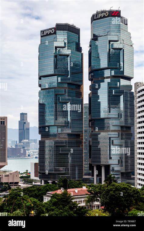 The Lippo Centre Hong Kong Island Hong Kong China Stock Photo Alamy