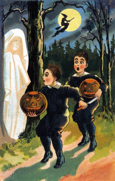 Pin By Gigizza On Vintage Halloween Postcards Vintage Halloween Art
