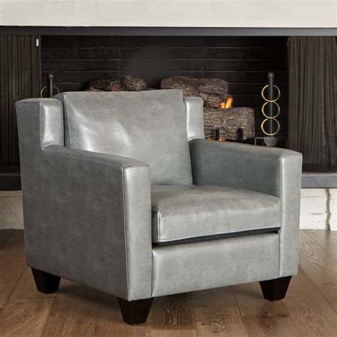 But looking at this furniture, you this last living room that we have on this list is a bit modern but really masculine. Caldwell Grey Leather Club Chair - Modern - Living Room ...