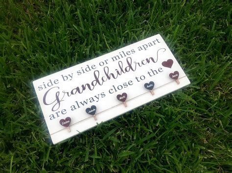Side By Side Or Miles Apart Grandchildren Are Always Close To Etsy