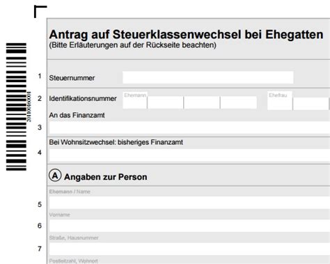 Eine besonderheit enthält das steuerrecht im hinblick auf gemeinsam veranlagte personen, die laut bestandskräftigem steuerbescheid gesamtschuldnerisch haften. Vordruck steuerklassenwechsel - Bürozubehör