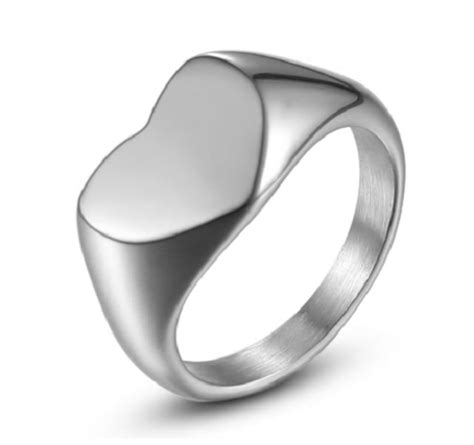 Stainless Steel Heart Shapes Stainless Steel Ring Ebay