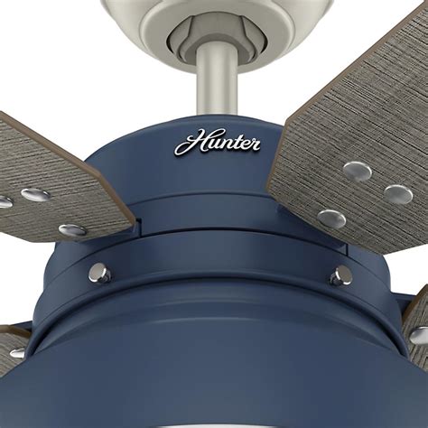 Navy Blue Ceiling Fan With Light