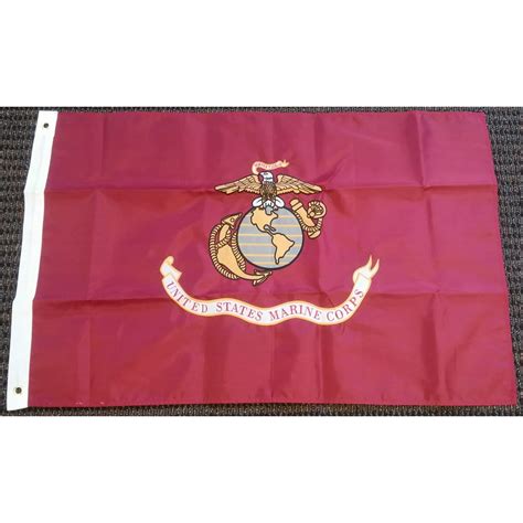 united states marine corps usmc double sided embroidered nylon 2 x 3 foot flag