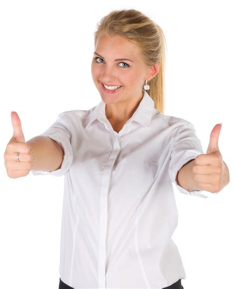 Woman With Thumbs Up Free Stock Photo Public Domain Pictures