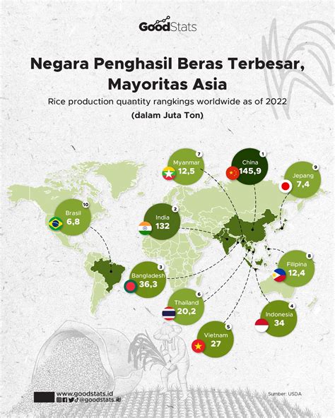 Indonesia Tempati Peringkat 4 Negara Penghasil Beras Terbesar Di Dunia