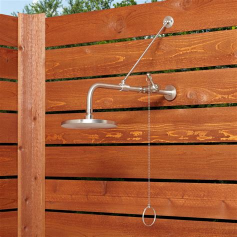 Stainless Steel Pull Chain Wall Mount Outdoor Shower Outdoor Showers Outdoor