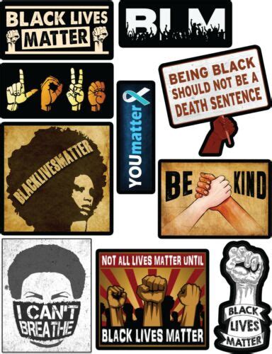 Black Lives Matter Stickers Blm Stickers Civil Rights Bumper