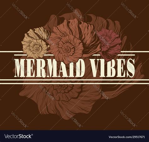 Mermaid Vibes Hand Drawn Of Royalty Free Vector Image