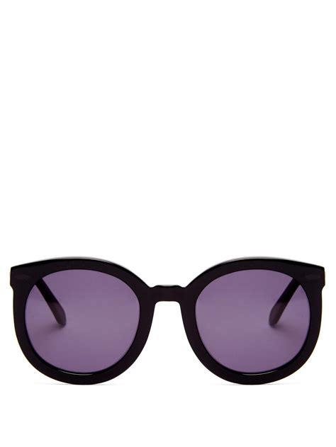 Lyst Karen Walker Super Duper Strength Acetate Sunglasses In Black