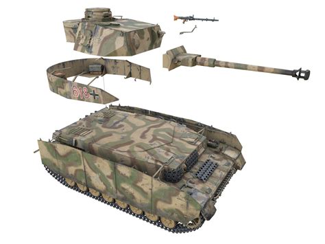 Pzkpfw Iv Panzer 4 Ausf H 618 3d Model Cgtrader