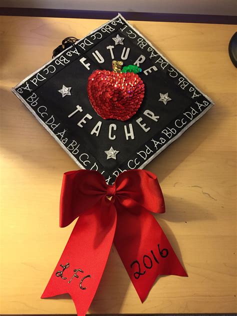 We know you'll stand out from the sea of polyester robes with a grad cap glammed out with a favorite quote or cut the paper so you can sketch out your design and make sure it looks perfect before you create your real cap. Decorated my cap for graduation. So excited to enter the real world as an elementary teacher ...