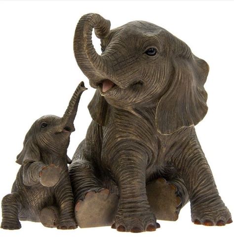 Leonardo Collection Out Of Africa Jungle Elephant And Baby Figurine