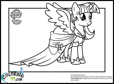My Little Pony Twilight Sparkle Coloring Pages | Minister Coloring