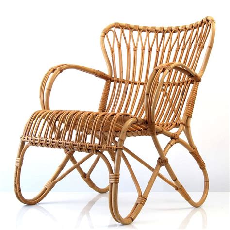 For Sale Rotan Cane Relax Chair By Dirk Van Sliedrecht 1950s