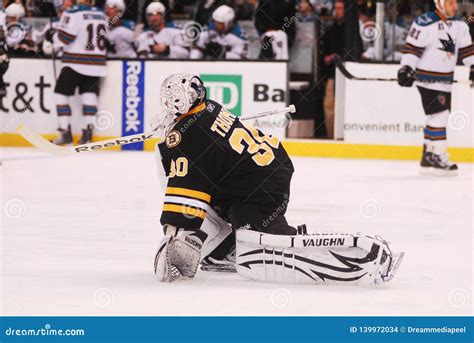 Boston Bruins Goalie Tim Thomas Editorial Stock Image Image Of League
