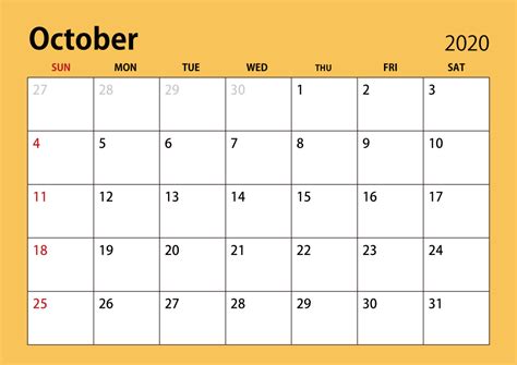 Editable October Calendar Printable Blank With Notes