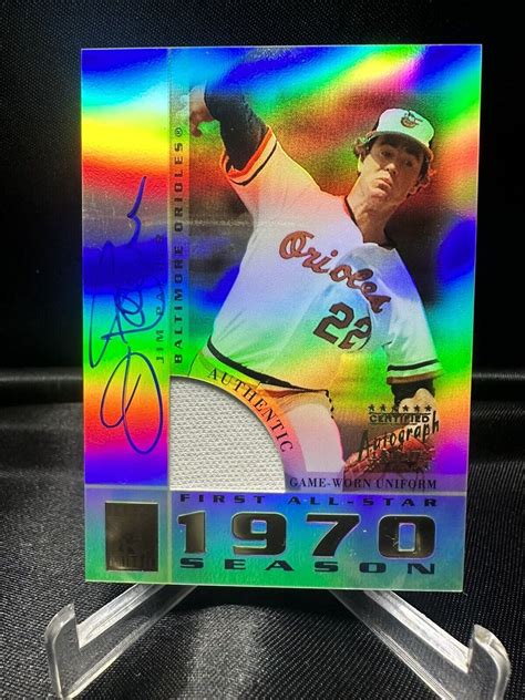 2003 Topps Tribute Perennial All Stars Jim Palmer Game Jersey On Card