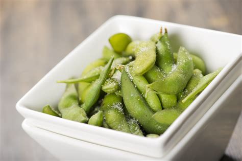 Edamame Fresh Soybeans Is A Healthful And Delicious Snack And Are