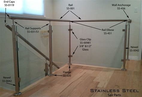 Stainless Steel Stair Parts Modern Glass Rods And Cable Railing Systems