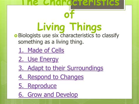 5 Characteristics Of Living Things - pdfshare