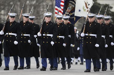 Us Marine Corps Honor Guard In Winter Overcoats Washington Dc 3485 X
