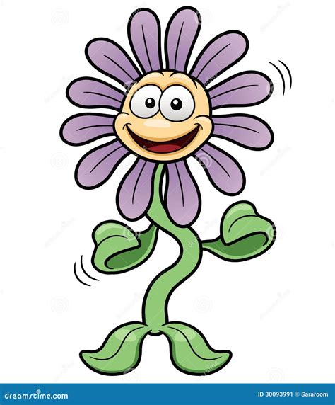 Cartoon Flower Dance Stock Vector Image Of Happy Cheerful 30093991