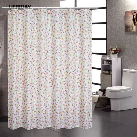 Ufriday Pastoral Floral Shower Curtain Thick Waterproof Mildew Bath