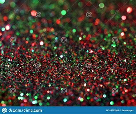 Green Red Glitter Background Stock Photo Image Of Defocused Closeup