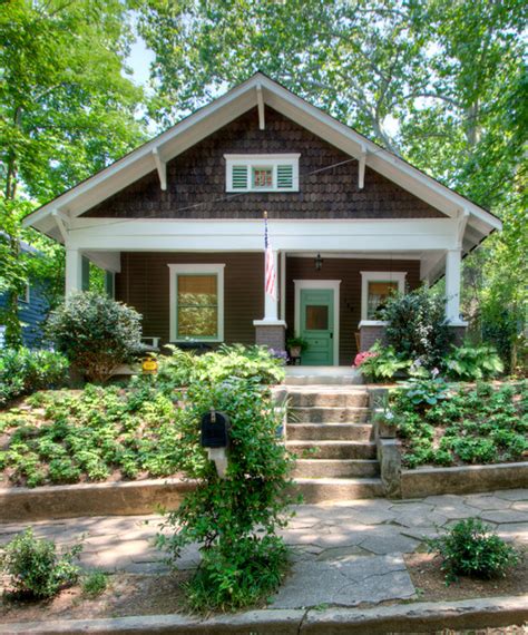 The bungalow that houses our magazine publishing offices had been painted a traditional gray body color with light trim for the past 15 years or so. Atlanta Bungalow Renovation - Craftsman - Exterior ...