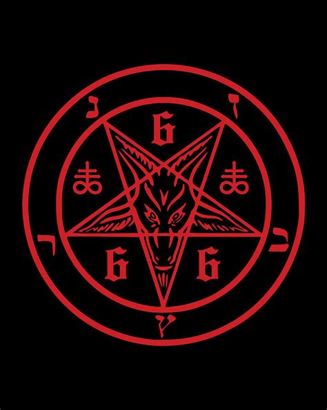 Satanic Pentagram 666 Sigil Of The Devil Baphomet Digital Art By Naomi