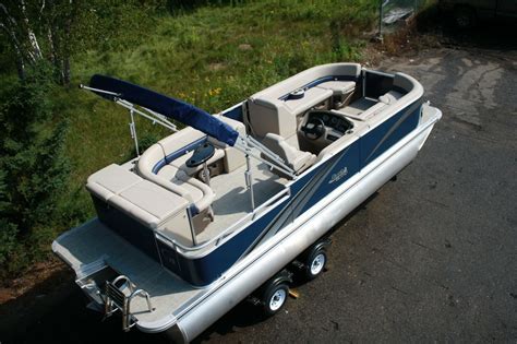 Two Tube New 24 Ft Pontoon Boat With 115 Hp And Trailer 2021 For Sale